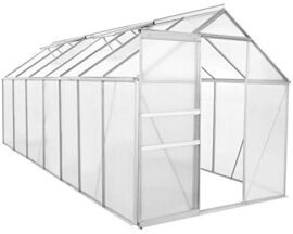 Zelsius Serre en Aluminium pour Le Jardin | 430 x 190 cm | Panneaux de 6 mm | Utilisable Serre à tomates, châssis de Couche et Serre à Plantes (sans Base)