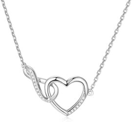 collier en argent sterling bracelet infini coeur anniversaire anniversaire fête des mères bijoux cadeaux pour femmes maman filles