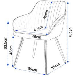 Lestarain Lot de 2 Chaise de Salle à Manger Fauteuil de Salle à Manger en Velours et Métal,Fauteuil Scandinave Chaise de Cuisine,Noir Lestarain Lot de 2 Chaise de Salle à Manger Fauteuil de Salle à Manger en Velours et Métal,Fauteuil Scandinave Chaise de Cuisine,Noir 7