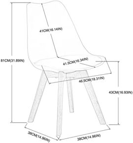 H.J WeDoo Lot de 6 Chaise de Salle à Manger Scandinave, Chaise Rembourrée pour Salle à Manger, Cuisine, Chambre – Noir H.J WeDoo Lot de 6 Chaise de Salle à Manger Scandinave, Chaise Rembourrée pour Salle à Manger, Cuisine, Chambre – Noir 9