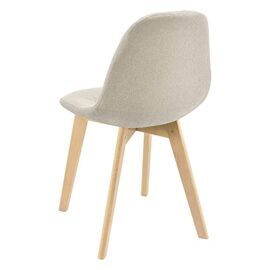 Lot de 2 Chaises de Salle à Manger Design Sièges Rembourrés Polyester Pieds en Bois de Hêtre 86 x 53 x 47 cm Beige Lot de 2 Chaises de Salle à Manger Design Sièges Rembourrés Polyester Pieds en Bois de Hêtre 86 x 53 x 47 cm Beige 6