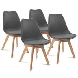 IDMarket – Lot de 4 chaises SARA Gris foncé pour Salle à Manger IDMarket – Lot de 4 chaises SARA Gris foncé pour Salle à Manger 8