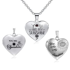 BOSAIYA AZ Vous ÊTES My Sunshine Heart Collier de médaille for Femmes Filles Qui Tient des Photos Cœur Cœur Pendentif Bijoux Bijoux T1029 (Metal Color : Style 2) BOSAIYA AZ Vous ÊTES My Sunshine Heart Collier de médaille for Femmes Filles Qui Tient des Photos Cœur Cœur Pendentif Bijoux Bijoux T1029 (Metal Color : Style 2) 2