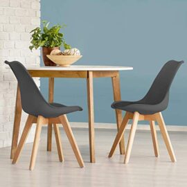 IDMarket – Lot de 4 chaises SARA Gris foncé pour Salle à Manger IDMarket – Lot de 4 chaises SARA Gris foncé pour Salle à Manger 6