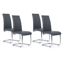 IDMarket – Lot de 4 chaises MIA Grises pour Salle à Manger IDMarket – Lot de 4 chaises MIA Grises pour Salle à Manger 7