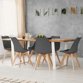 IDMarket – Lot de 4 chaises SARA Gris foncé pour Salle à Manger IDMarket – Lot de 4 chaises SARA Gris foncé pour Salle à Manger 3