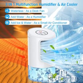 Climatiseur Mobile 400ML, 3 en 1 Climatiseur Portable / Ventilateur / Humidificateur, Mini Climatiseur à faible consommation, Refroidisseur d’air personnel 3 Modes de Vent / 2 Réglages de Minuterie Climatiseur Mobile 400ML, 3 en 1 Climatiseur Portable / Ventilateur / Humidificateur, Mini Climatiseur à faible consommation, Refroidisseur d’air personnel 3 Modes de Vent / 2 Réglages de Minuterie 2