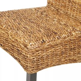 vidaXL 2X Chaise Salle à Manger Abaca Marron Chaise de Cuisine Chaise à Manger vidaXL 2X Chaise Salle à Manger Abaca Marron Chaise de Cuisine Chaise à Manger 7