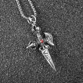 FXLYMR Collier Vintage Pour Hommes Collier de Croix Gothique, Épée En Acier Inoxydable Shapeosaic Simulé Diamond Red Cristal, Punk Hip Hop Hommes Femmes Cadeau Bijoux/24Inch FXLYMR Collier Vintage Pour Hommes Collier de Croix Gothique, Épée En Acier Inoxydable Shapeosaic Simulé Diamond Red Cristal, Punk Hip Hop Hommes Femmes Cadeau Bijoux/24Inch 6