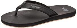 Quiksilver Carver Nubuck, Tongs. Homme, Solide Noir, 44 EU