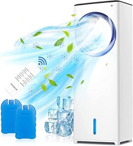 Refroidisseur d’air Portable, Fychuo 4 en 1 Climatiseur Sans Lame Mobile Ventilateur Purificateur Humidificateur avec Réservoir D’eau 3.5L, 3 Modes,3 Vitesses, Télécommande, Minuterie, Bureau Salon Refroidisseur d’air Portable, Fychuo 4 en 1 Climatiseur Sans Lame Mobile Ventilateur Purificateur Humidificateur avec Réservoir D’eau 3.5L, 3 Modes,3 Vitesses, Télécommande, Minuterie, Bureau Salon