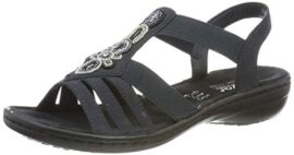 Rieker 60836-14, Sandales Bout fermé Femme, Bleu (Pazifik 14), 37 EU