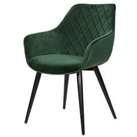 eSituro 1 Chaise de Salle à Manger avec Velours Assise Chaise de Salon avec métal Pied,Vert SDC0172-1 eSituro 1 Chaise de Salle à Manger avec Velours Assise Chaise de Salon avec métal Pied,Vert SDC0172-1