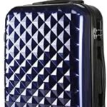 Kono Valise Cabine 55cm Bagage a Main avec Serrure et 4 roulettes (Bleu Marine, S)