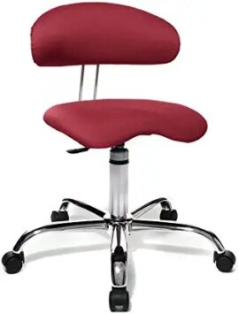 Topstar Fauteuil pivotant, Acier, Rouge