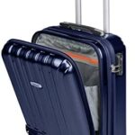 Valise Cabine avec Compartiment Ordinateur Portable Bagage à Main Trolley Rigide et Léger 4 roulettes Doubles pivotantes à 360º Serrure TSA Sulema (Bleu)