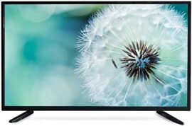 snmi 32 Pouces 1080P LED HD TV, écran en Verre trempé télévision à écran Plat HDMI intégré, USB, entrée AV, VGA, écouteurs