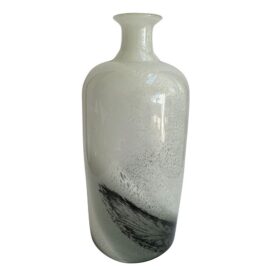 Vase marbré blanc h 41 cm Vase marbré blanc h 41 cm