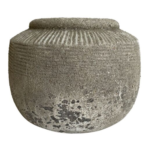 Poterie ronde effet vieilli d 29 cm