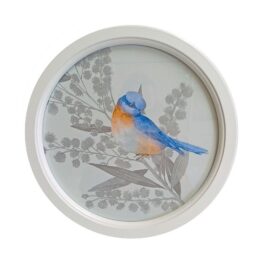 Tableau rond motif oiseau bleu D35 cm Tableau rond motif oiseau bleu D35 cm