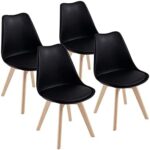 Chaises de Salle à Manger scandinave, assise rembourrée en hêtre Massif Chaises de Salle à Manger scandinave, assise rembourrée en hêtre Massif