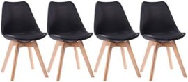 Lot de 4 chaises de Salle à Manger Style scandinaves Pieds en Bois de hêtre Massif Lot de 4 chaises de Salle à Manger Style scandinaves Pieds en Bois de hêtre Massif