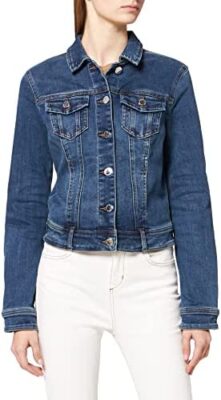 Morgan Veste Droite Boutonnée en Jean Vpom Femme